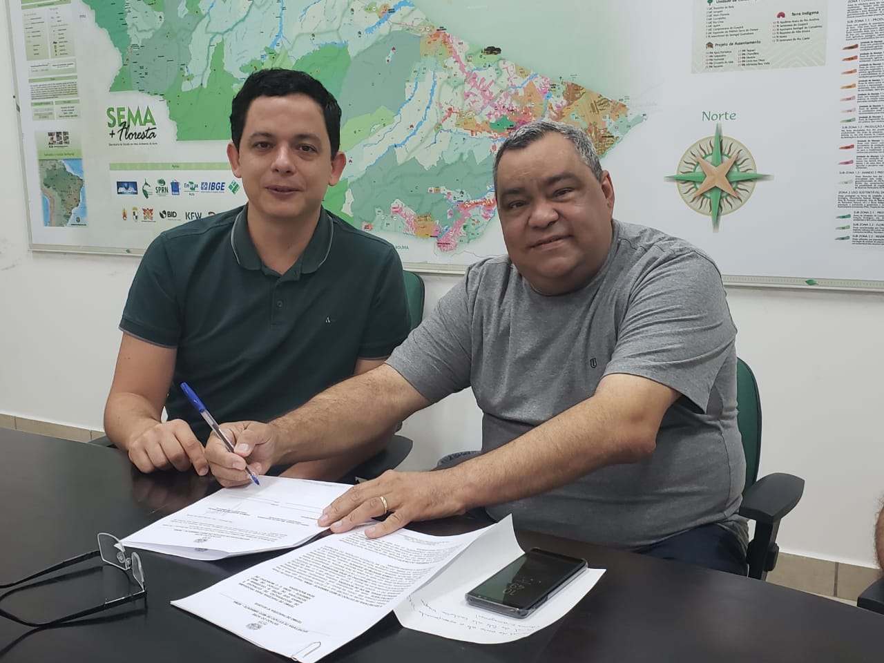 Meio Ambiente firma parceria para recuperação do Ramal do Ouro na Floresta Estadual do Antimary