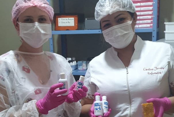 Estado doa álcool em gel e sabonetes para o Lar Vicentino 