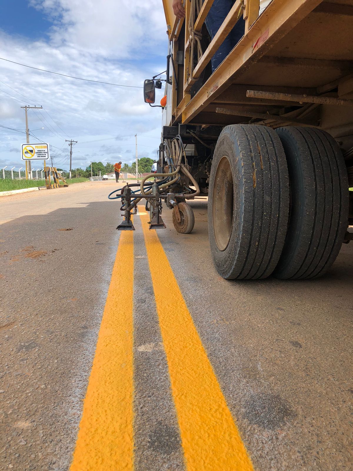 Detran revitaliza sinalização de trânsito em Feijó