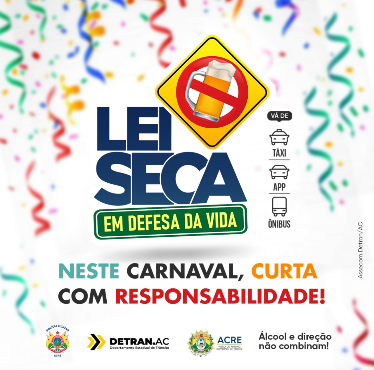 Detran realiza campanha educativa digital para conscientizar condutores neste carnaval