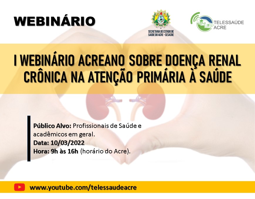 Saúde realiza primeiro webinário sobre doença renal crônica na Atenção Primária