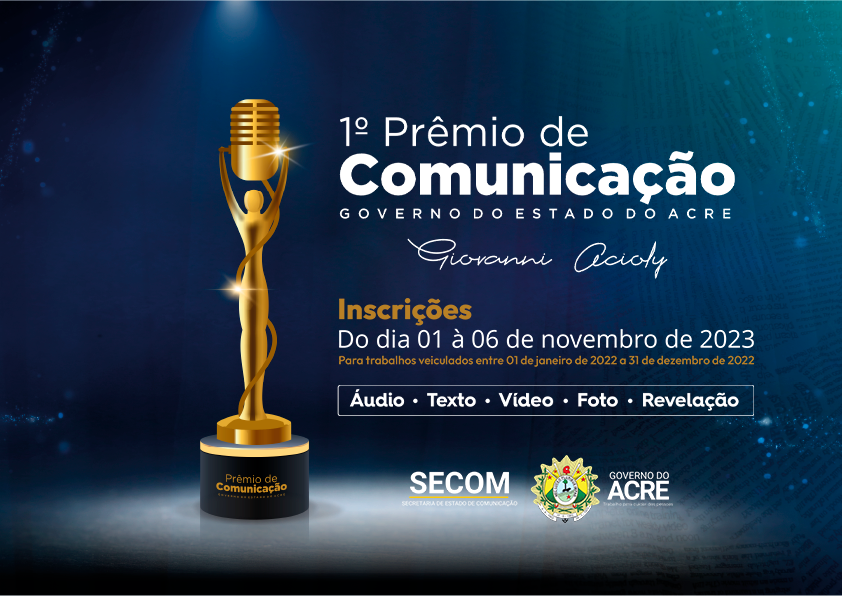 Estado publica decreto que institui o Prêmio de Comunicação do Governo do Acre