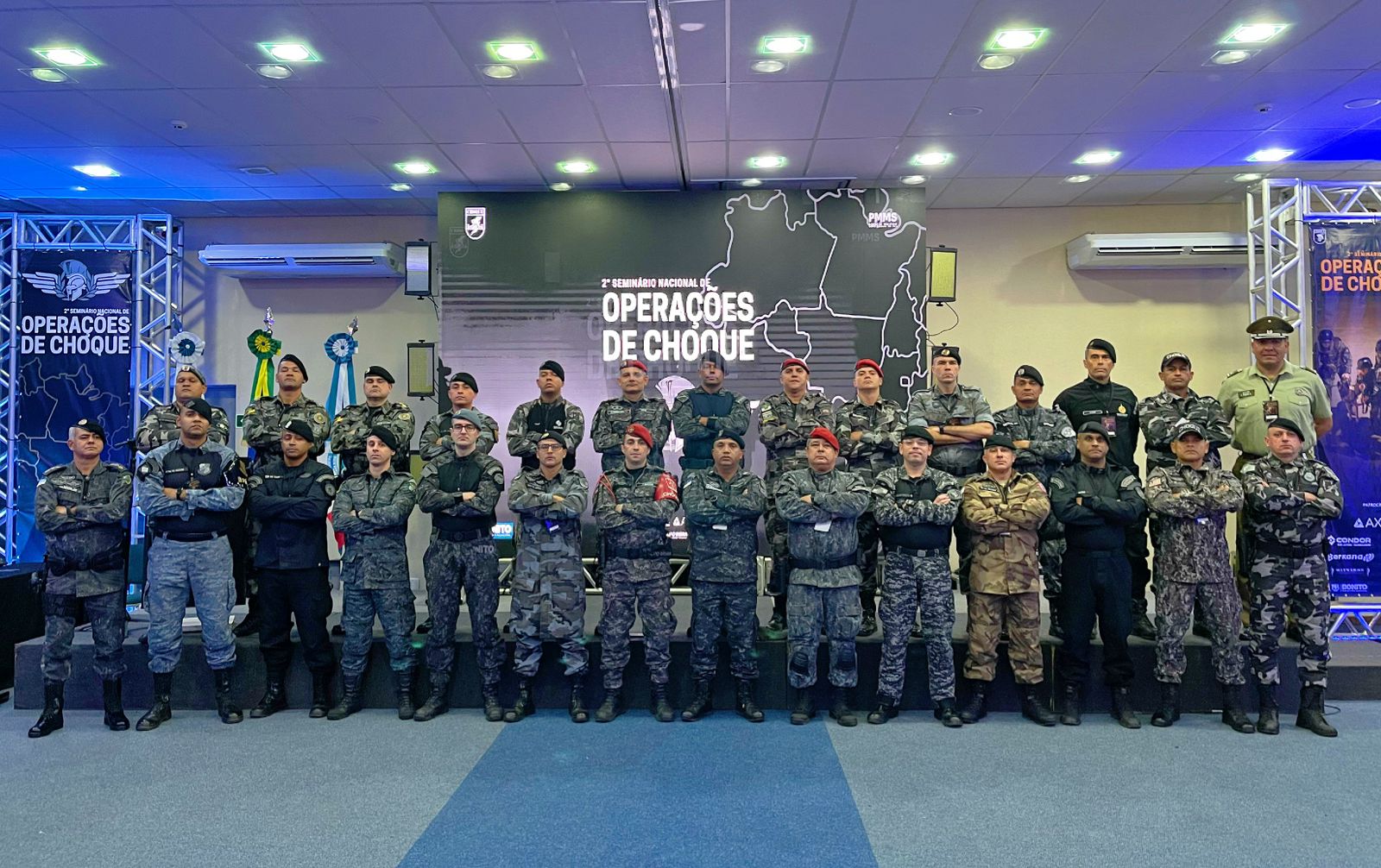 Comandante do Bope do Acre participa de seminário sobre operações de choque em Mato Grosso do Sul