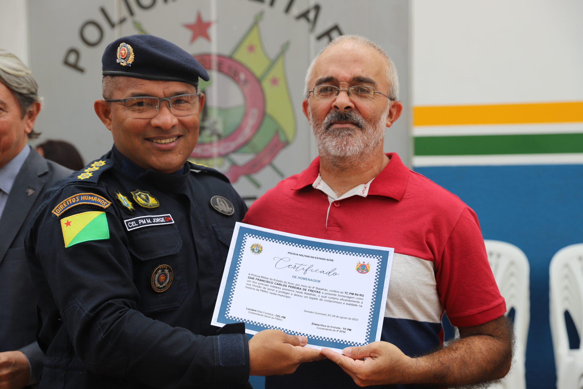 Polícia Militar do Acre realiza solenidade em alusão aos 44 anos da instituição em Senador Guiomard