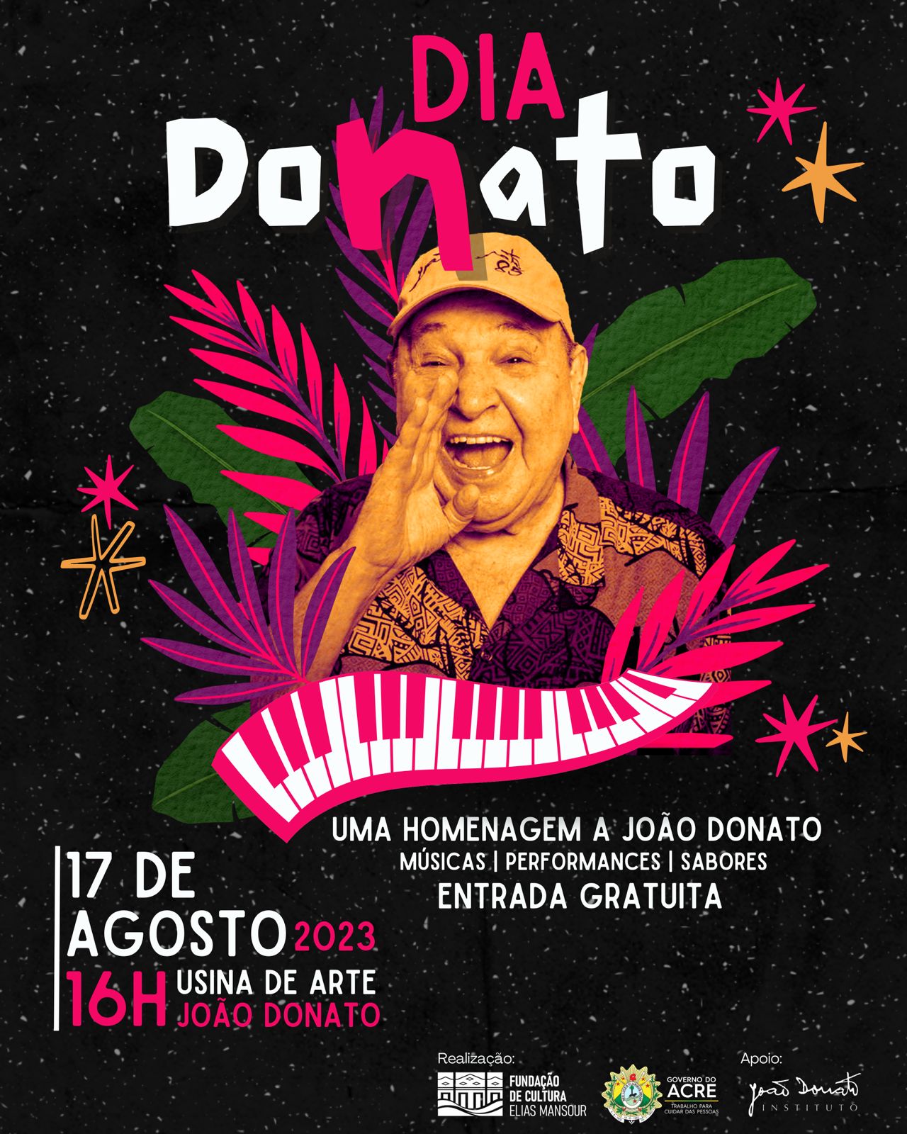 Tributo a João Donato reúne artistas em show na Usina de Arte, em Rio Branco