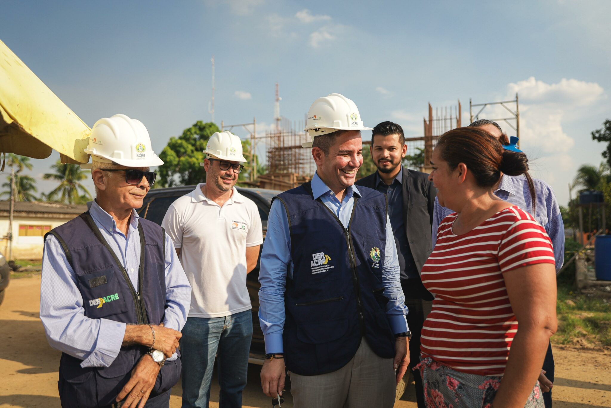 Governador Gladson Cameli acompanha avanços na construção da Ponte da Sibéria, em Xapuri