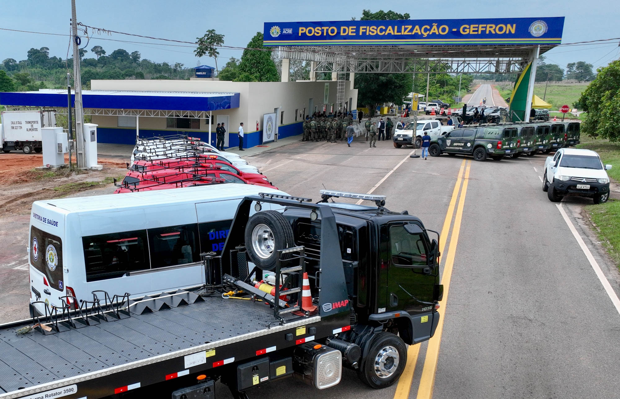 Com inauguração de Posto do Gefron e entrega de veículos e equipamentos, governo do Acre fortalece Segurança Pública do Estado